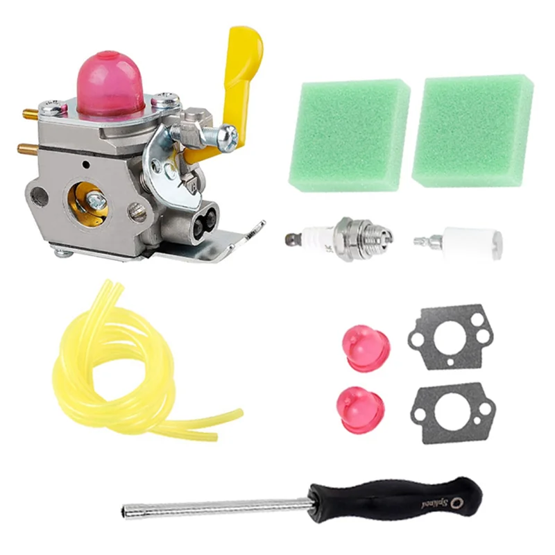 Карбюратор AC04122, комплект топливных шлангов для триммера Poulan Featherlite Weed Eater FL20, кустореза C1U-W24, запчасти 545081808