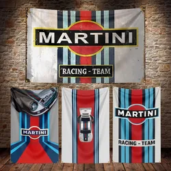 3X5Ft MARTINI Racing Team Flag Polyester Digital Printing Car Tuning Culture Banner For Decor