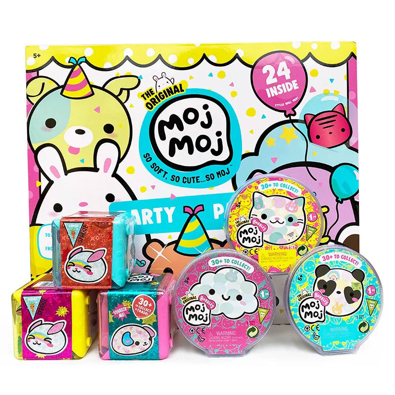 The Original Moj Moj Squishy Children Surprise Toy Party Pack Collectible Toy Girl Birthday Gift Stress Relief Toy for Kids Sets