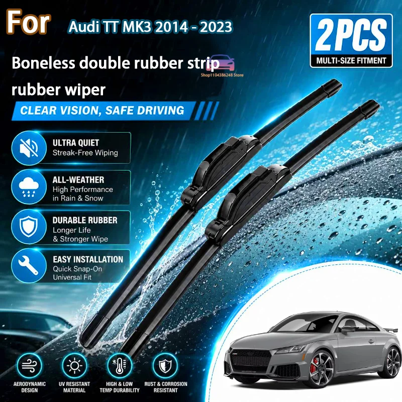 

Front Wiper Blades For Audi TT MK3 2014 - 2023 Windshield Windscreen Clean Window Car Rain Brushes 24"+21" Modification Parts