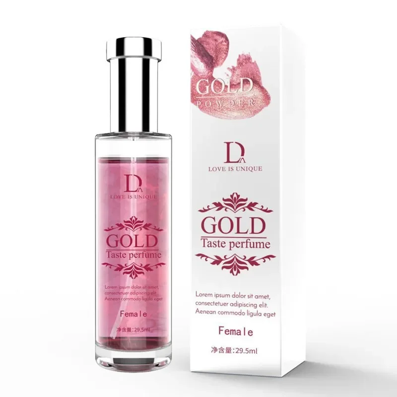 Duai-Perfume de coqueteo para hombres y mujeres, Perfume sexual en polvo dorado, espray corporal, 29,5 ml/50ml