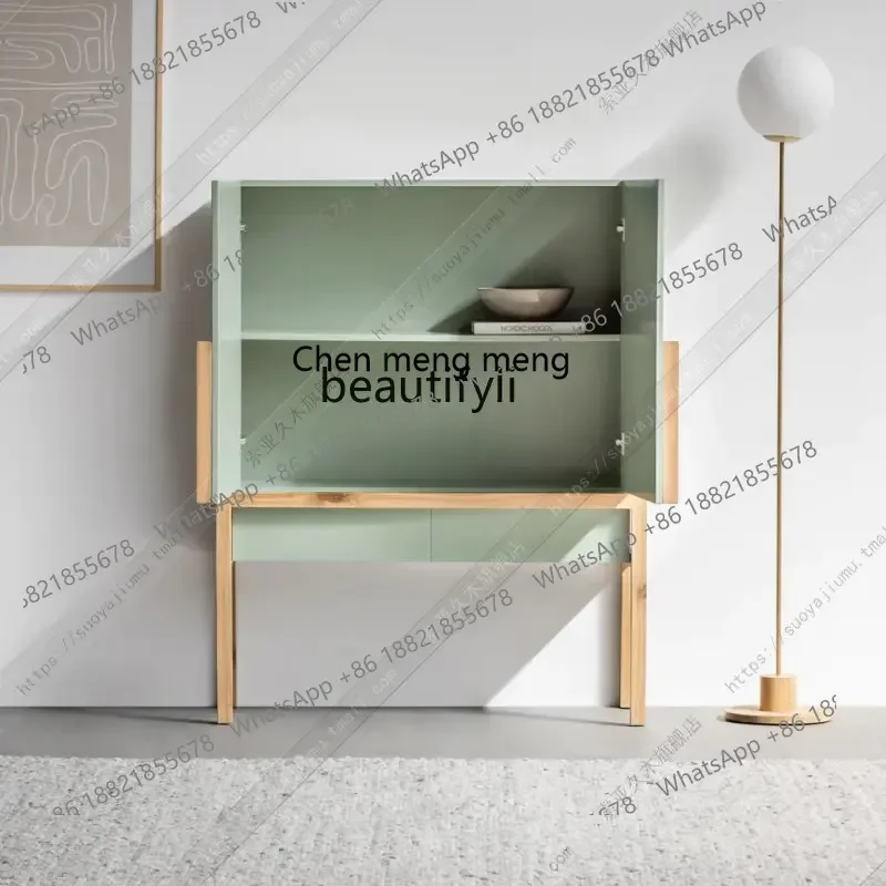 zq Personalized Wall High Cabinet Living Room Locker Curio Cabinet Nordic Model House High Cabinet