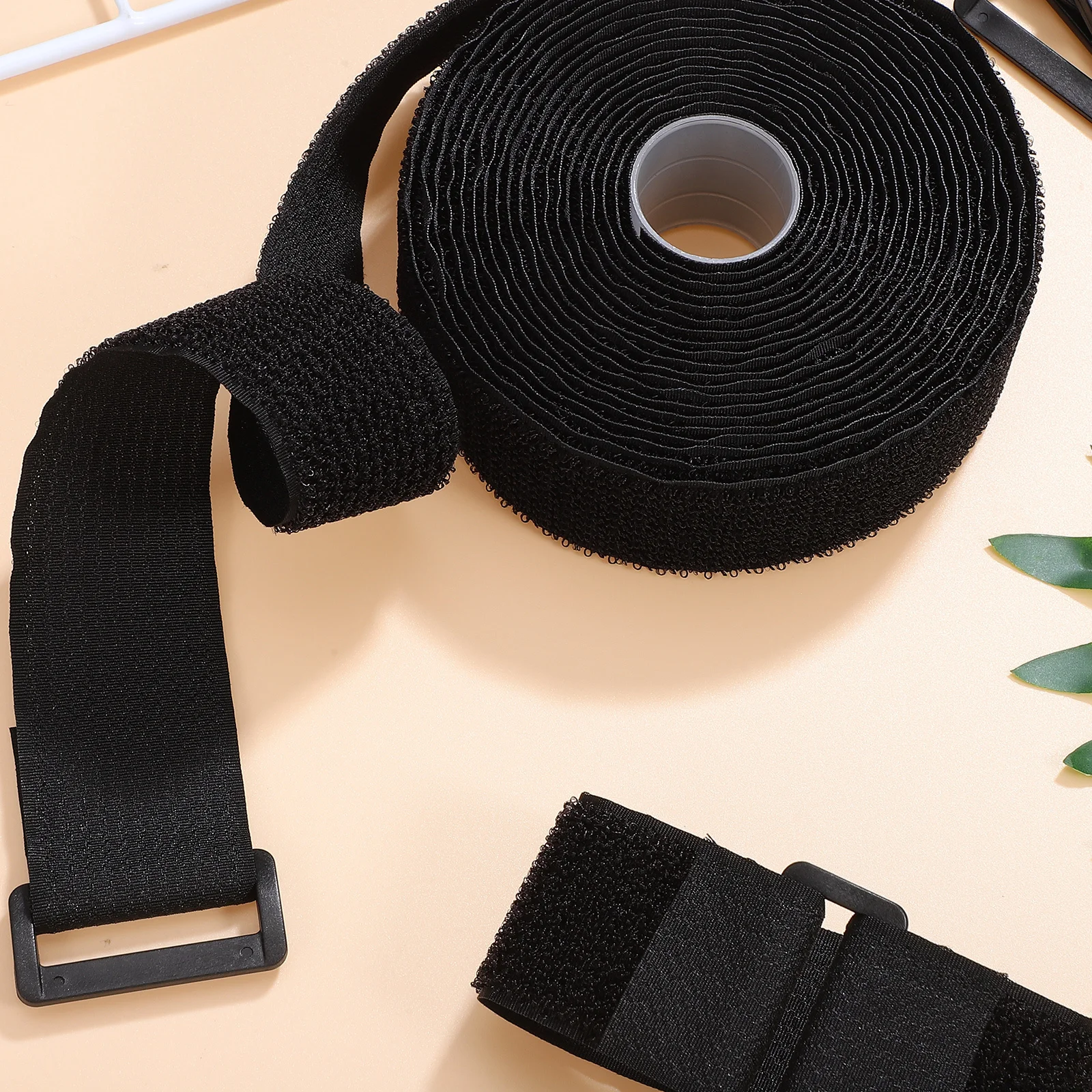 20 قطعة 1 لفة ذاتية اللصق هوك حلقة حزام 5 متر قابلة لإعادة الاستخدام منظم الكابلات مقاومة للاهتراء العلاقات الحبل للمنزل مكتب المرآب الربط #4