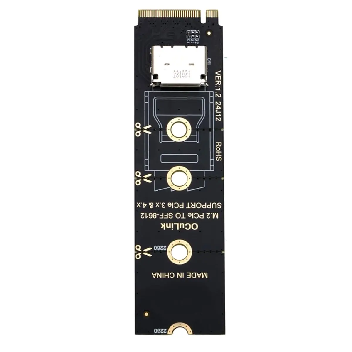 ~클리어런스 A NVMe to SFF-8612 어댑터 M.2 NVMe PCIe 4.0 X4 to OCuLink SFF-8611 4i 호스트 어댑터 (eGPU 및 SSD용) 썸네일 5