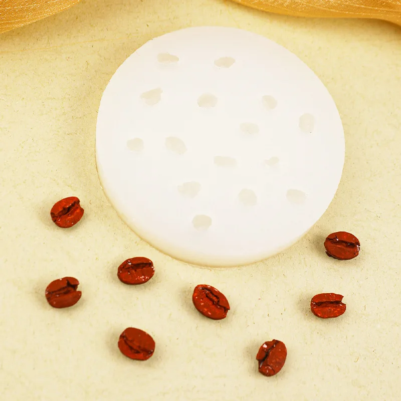 

Simulation Roasted Coffee Beans Silicone Mold Scented Candle Chocolate Mousse Cake Mold Creative Cake Decoration Accessories