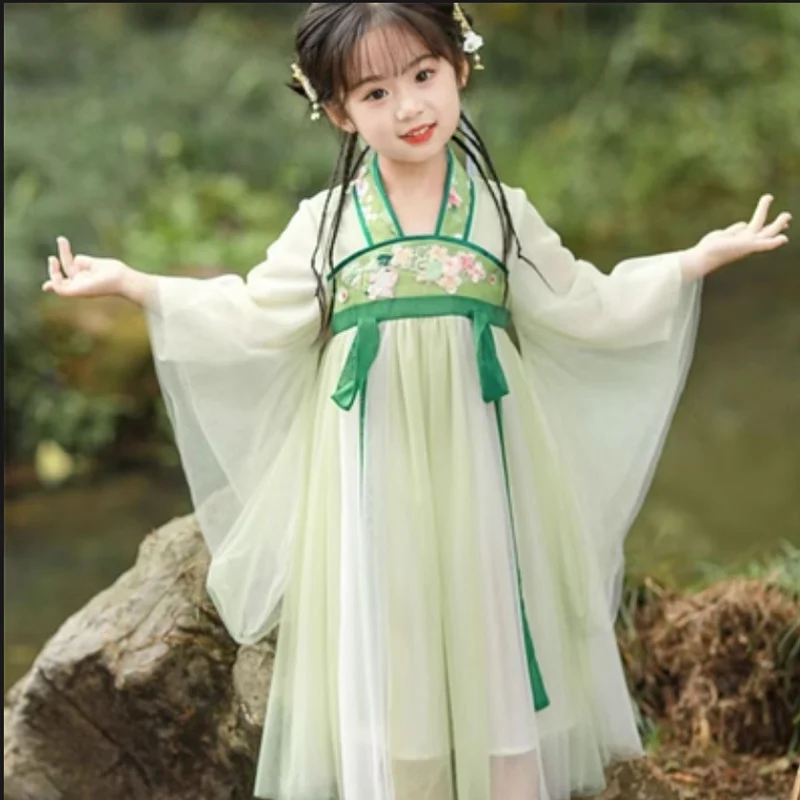 

Chinese Princess Girl Dress Hanfu Costume Ancient Fairy Cosplay Tang Dynasty Birthday Party Guzheng Performance Stage Dance Suit