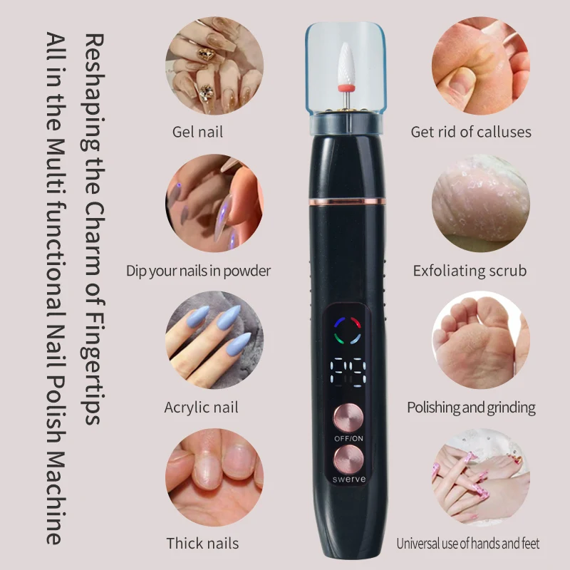 اللاسلكية مسمار الحفر القلم USB ملف الأظافر تلميع القلم GLX015 قابلة للشحن مسمار آلة الحفر المحمولة مانيكير الحفر صالون أداة #5