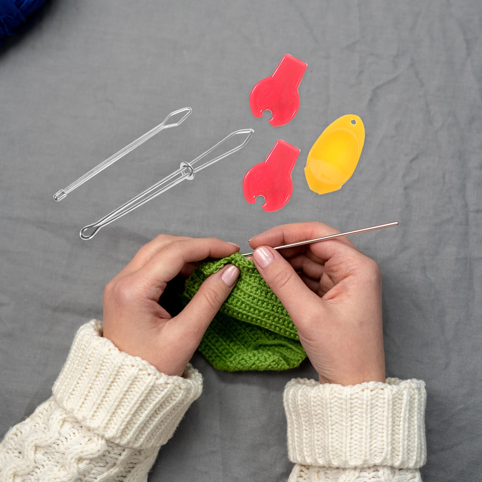 

1 Box Cross Stitch Needle Threader Kit Compact Hand Sewing Tool For Diy Embroidery Craft Beading Multi-Strand Necklace Making