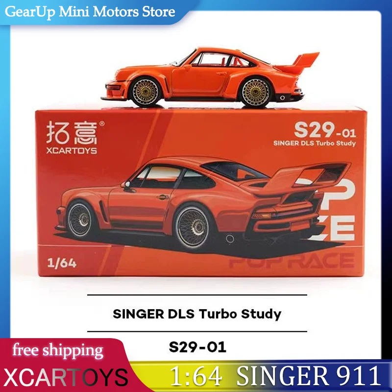 

XCARTOYS 1:64 Porsche 911 Singer DLS Turbo Study оранжевый сплав литая под давлением модель автомобиля Коллекционный автомобиль миниатюрный автомобиль гоночные игрушки