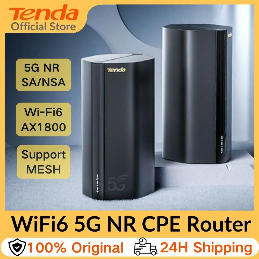 Tenda 5G Router AX1800 Wi-Fi 6 wireless modem WiFi Hotspot 5G/4G/3G Multi-Mode 2.4Ghz 5Ghz Mesh Router modem 5g wifi sim card