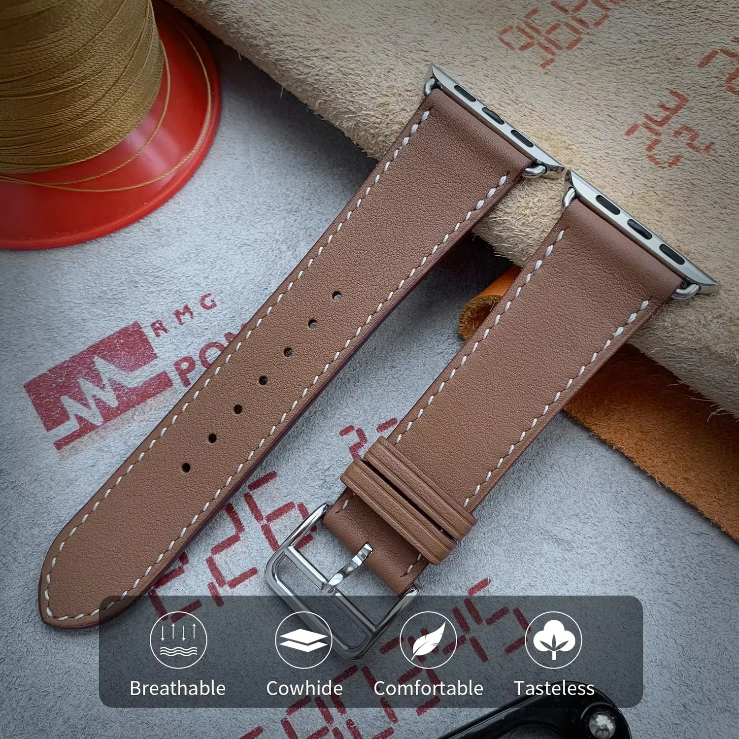 Kebitt For Apple Watch Series11 10 Ultra3 2 9 8 7 6 SE3 Strap High Quality Genuine Leather Band Iwatch 46 42 41 45 49mm Bracelet - Image 6