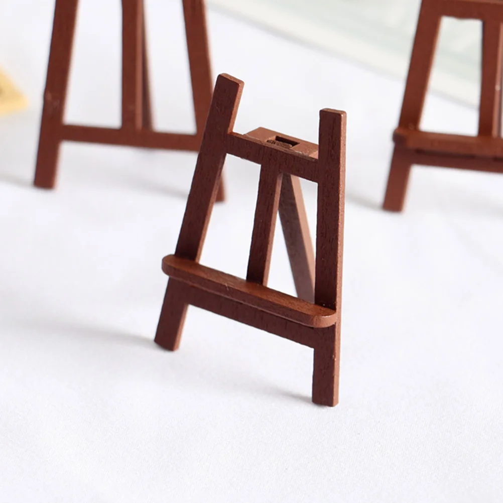 5 Pcs Mini Easel Model Wooden Miniature Blackboard Decor Micro Landscaping Decoration House Ornament Scene Accessory