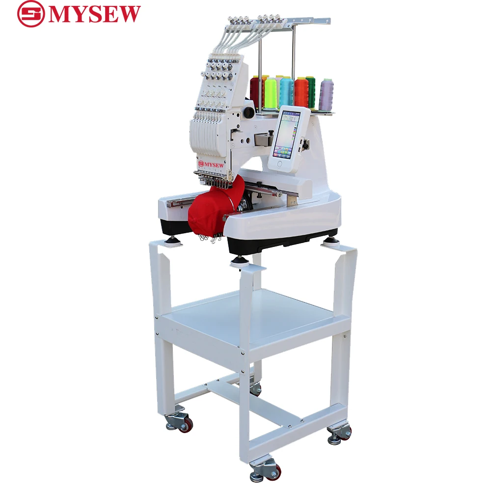 MFS 800 Commercial Fully Automatic Single-Head Computer  Industrial Embroidery Machine for Hat Socks Clothes Cap Making