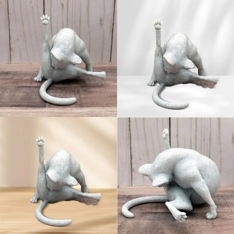 Product Funny Cat Figurine Cat Sculptu Resin Craft Funny Cat Statue Gift