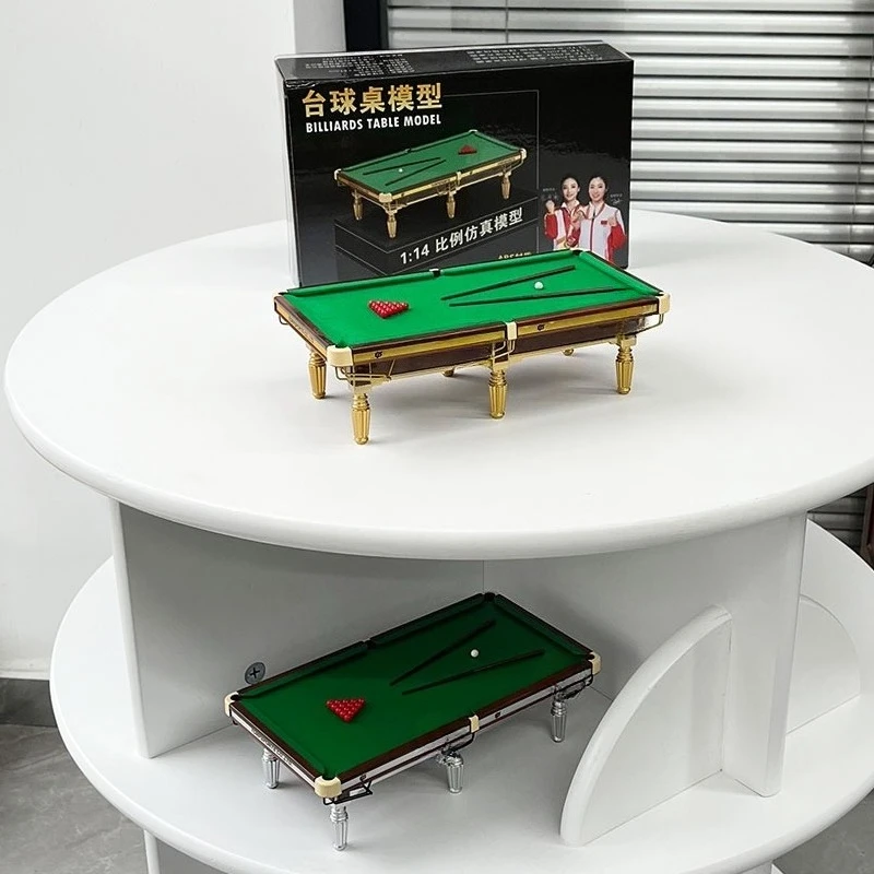 Modello di tavolo da biliardo 3D appena lanciato, modello di tavolo da biliardo di simulazione in scala 1:14, giocattolo da tavolo da biliardo decorativo TP-M901