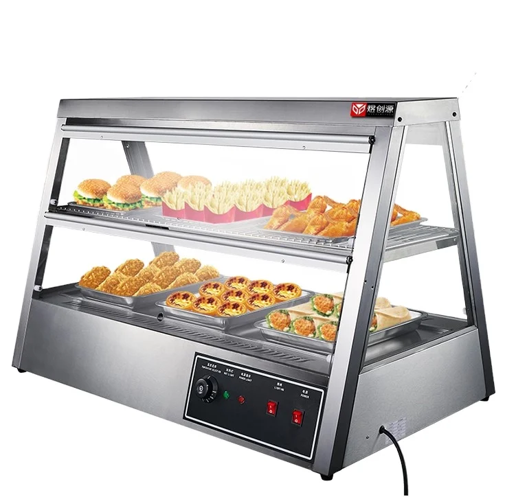 Commercial Food Warmer Display Case glass food warmer display showcase Models and Sizes are Available for Canteen Restaurant