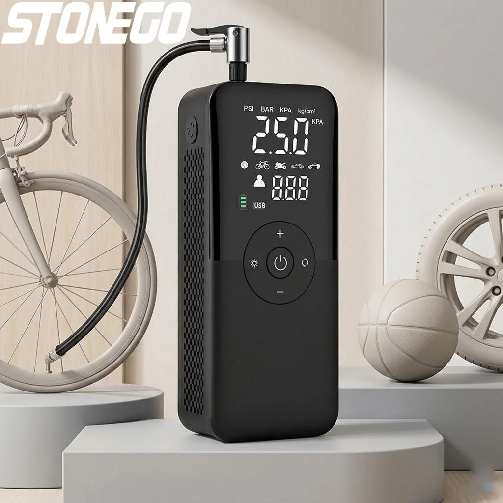 Rechargeable Tire Inflator Digital Air Pump Portable Cordless Compressor for Car Motorcycle Bicycle Balls Sports Equipment