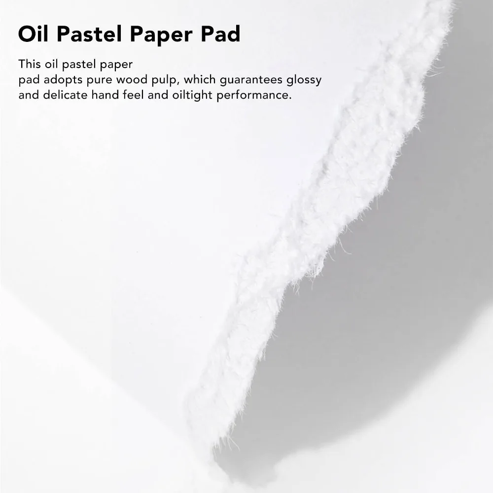 1pcs Portable Glossy Surface Oil Pastel Paper Pad High Adhesion 30 Sheets Mixed Media Sketchbook Art Paper Pad For Oil Painting