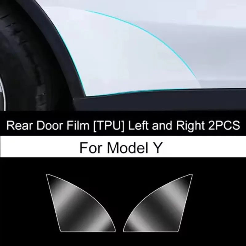 For Tesla Model3/Y 2017-2025 Front Rear Door Extended Transparent TPU Protective Film Invisible Car Clothing PPF Film Invisible