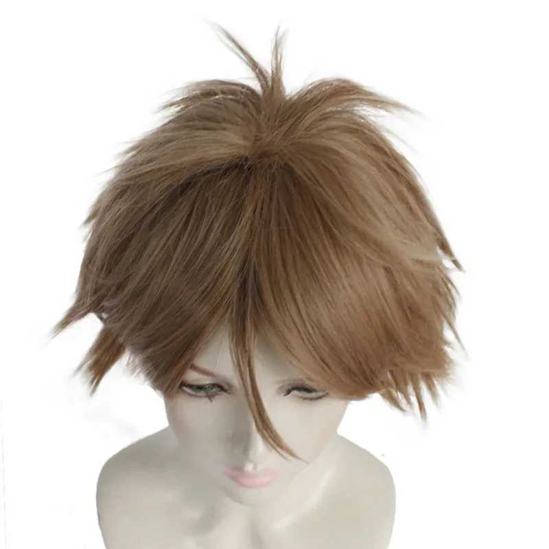 Wig Cosplay Anime Rambut Pendek Coklat Ron Weasley Cosplay