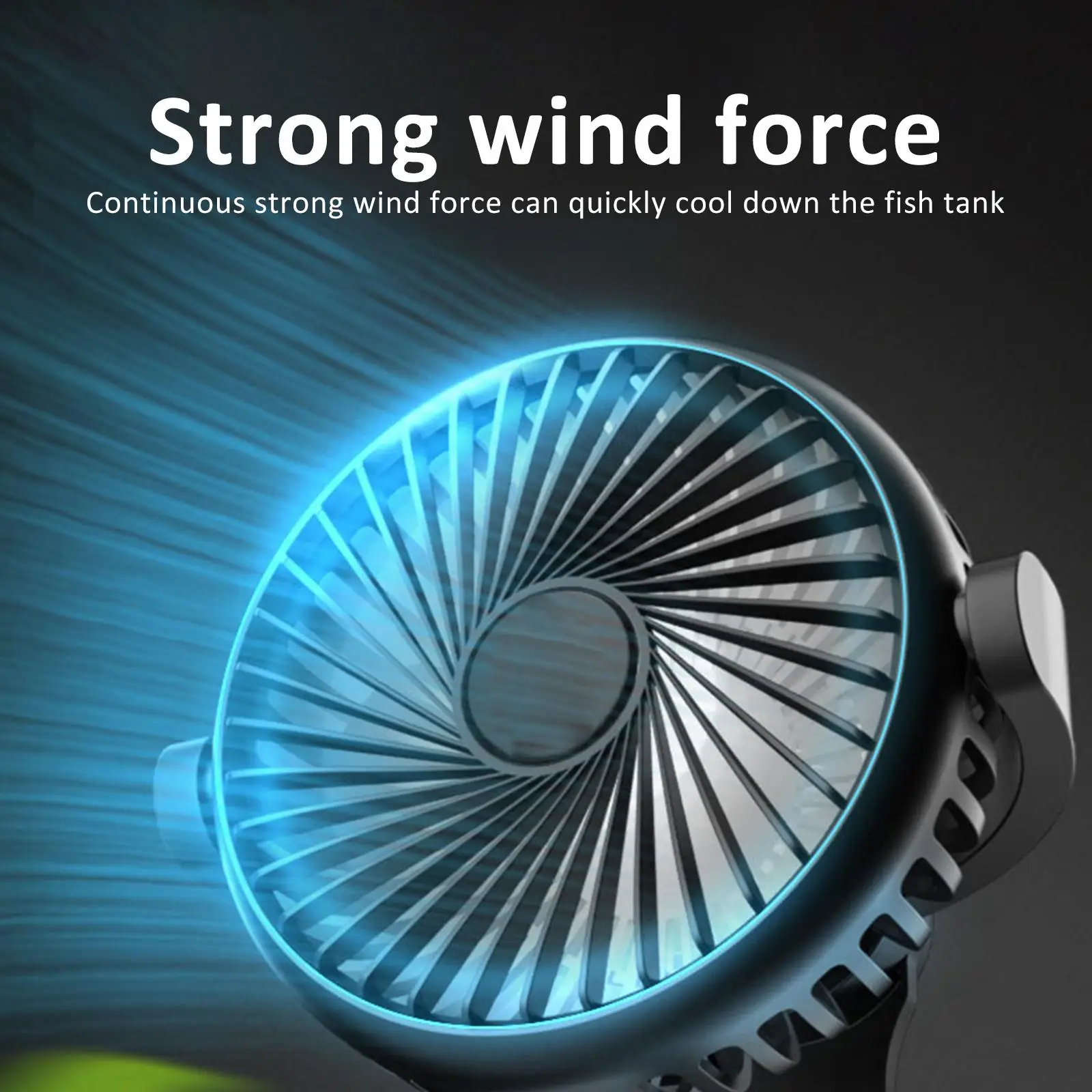 

Aquarium Chiller 360 Rotation Easy to Install Quiet Fish Tank Cooling Fan Aquarium Fan for Water Tank Aquatic Environments