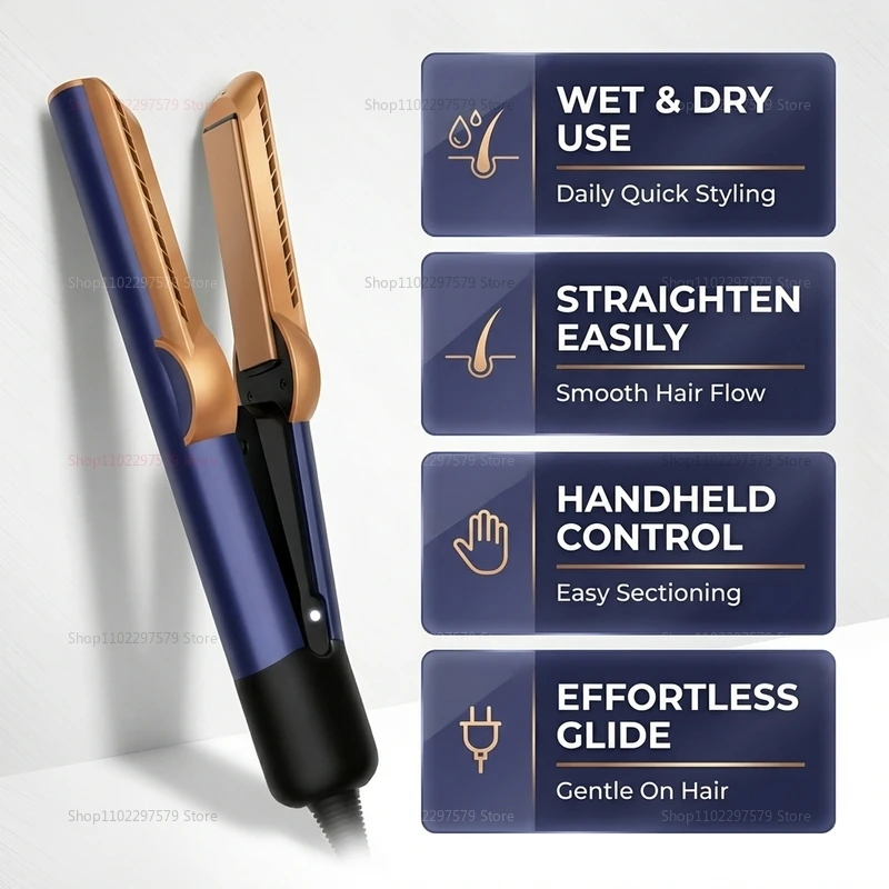 Portable Ion Hair  Dryer and  Straightener  Lightweight Travel Styler  Dry and Straighten Hair at Home Salon or On The Go