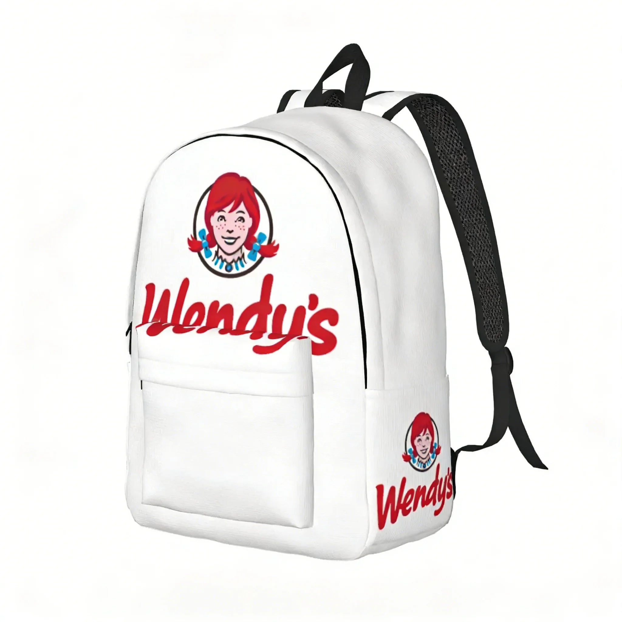 

New Wendys Fast Food Restaurant Logo Custom Canvas Lightweight Backpack Fashion Durable Student Men Women Business Daypack
