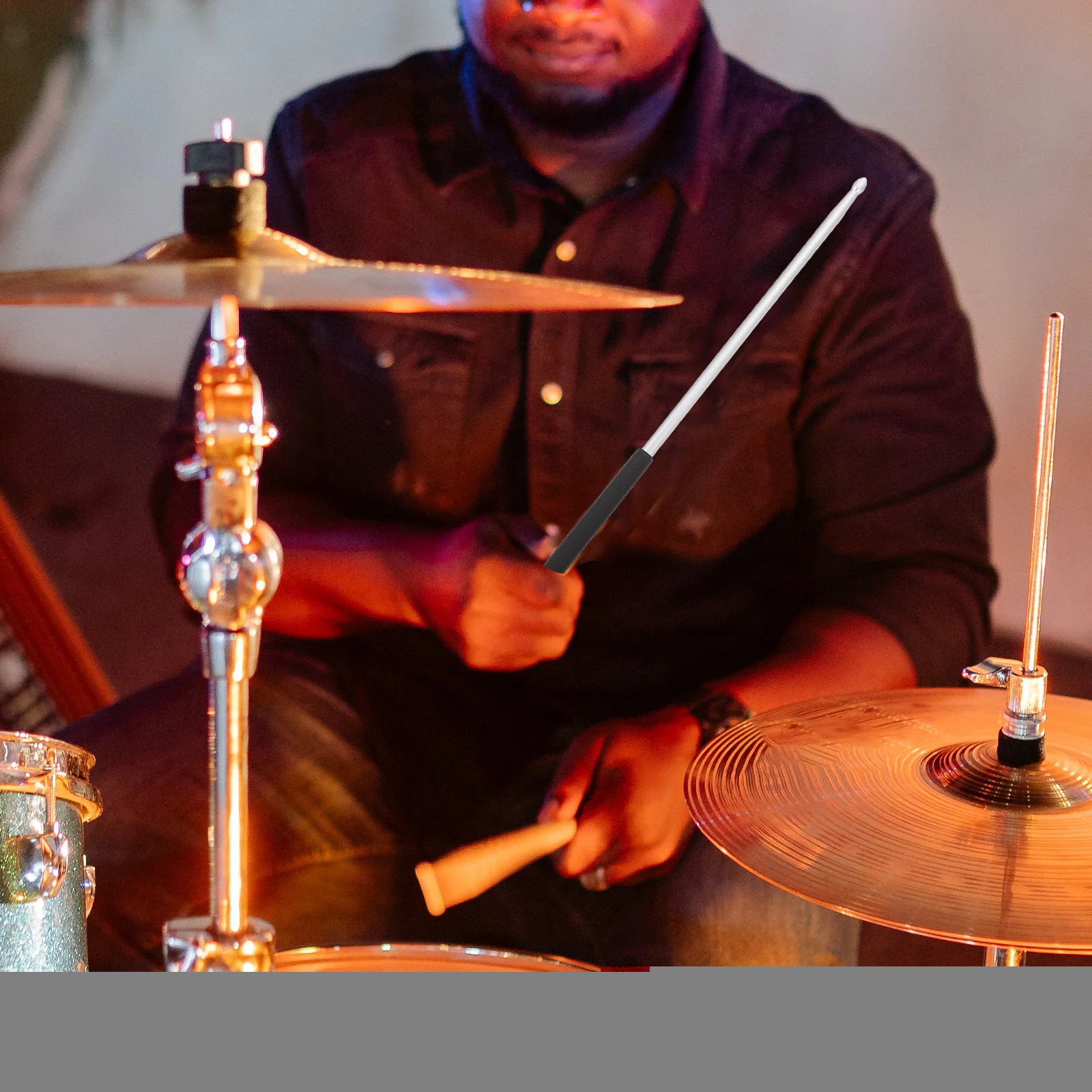 

2Pcs Aluminum Alloy Drum Sticks Durable Portable Percussion Instrument Beginner Practice Simple Design Practical Musical Talent