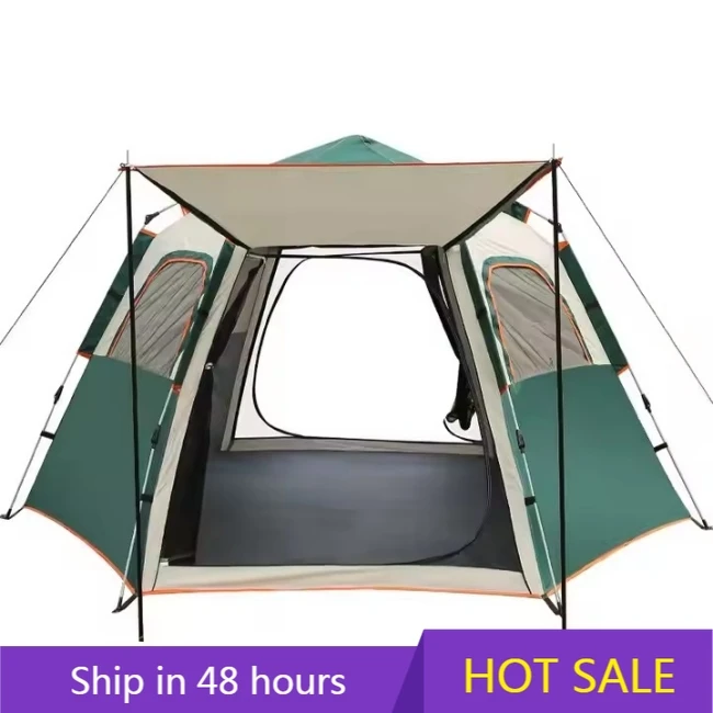 

Camping Portable Folding Beach Tent Sunscreen Waterproof Double Layer Camping Tent