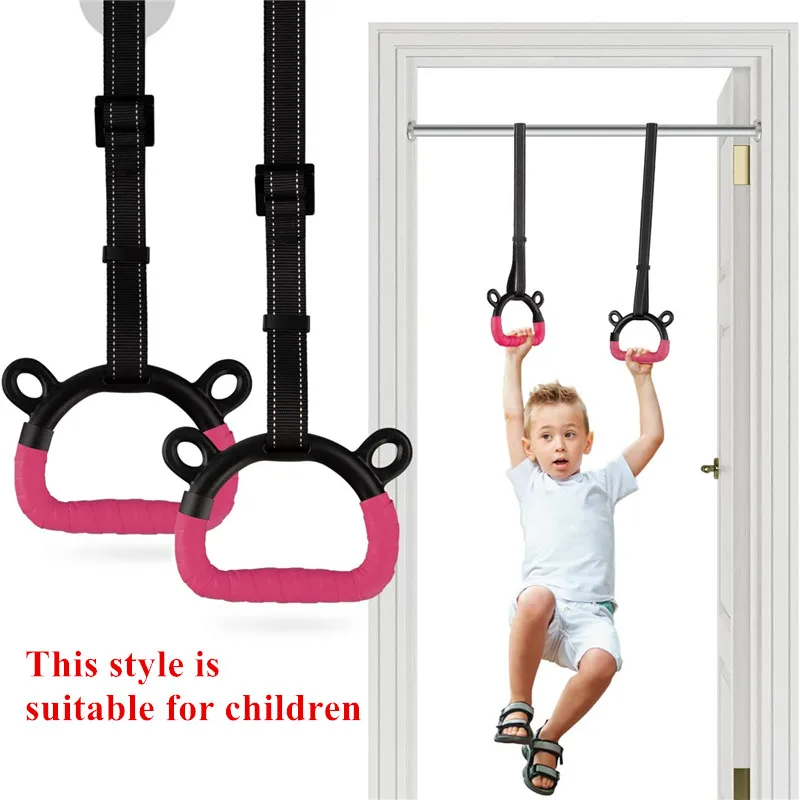 Gymnastic Rings Pull up Handle Rings with Adjustable Straps for Chlidren Adult Home Workouts Strength Training Fitness Equipment