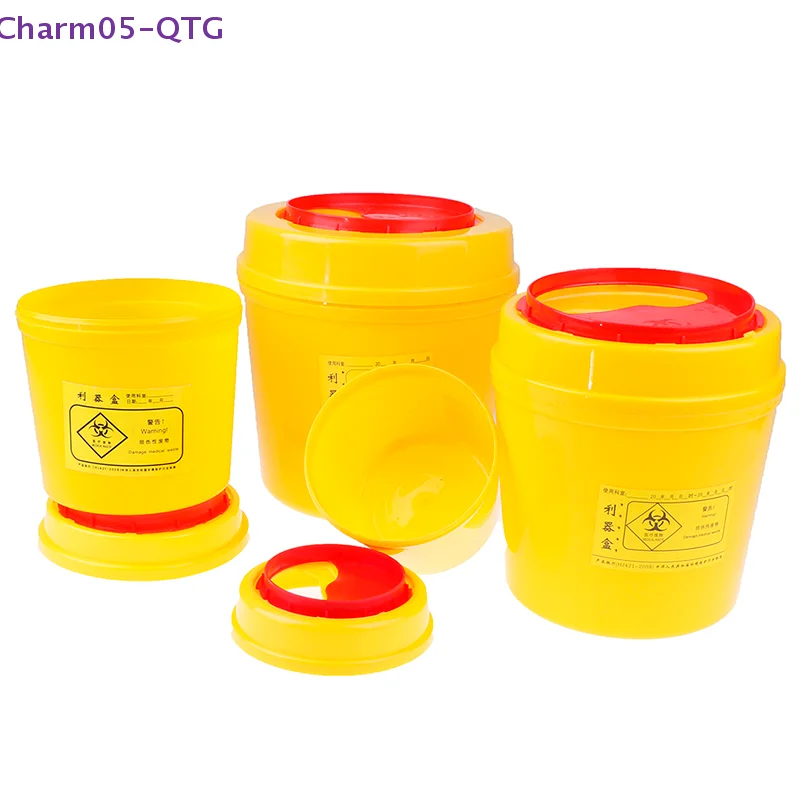 Hot！1/2/4/6L Tattoo Needles Collect Box Sharps Container Waste Barrel Trash Can