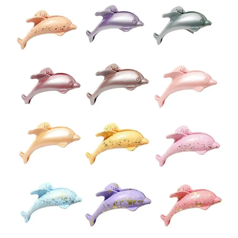 

L5YC Elegant Large Shark Dolphin Hairpin Festival Costume Hair Barrette Nonslip