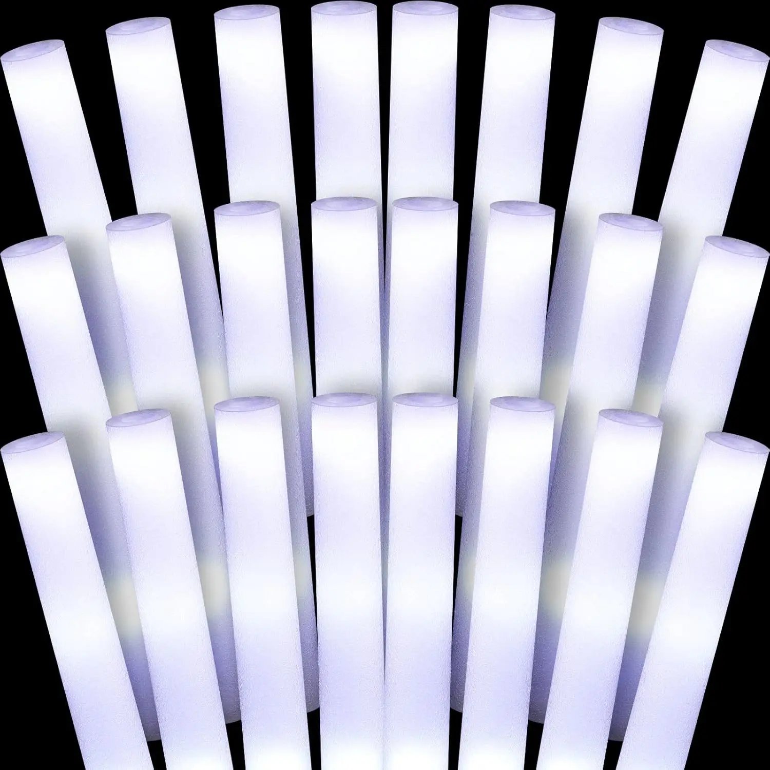 

Набор из 24 светящихся палочек LED из пенопласта, белые, мигающие, для тематических вечеринок, светящиеся в темноте