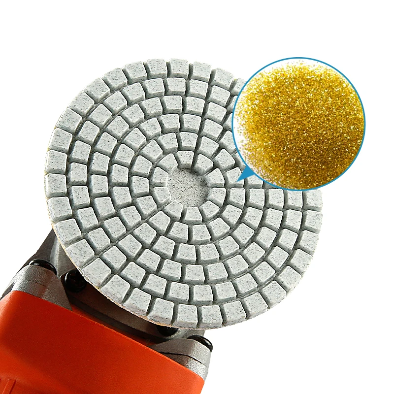 1pcs M10 Thread 3Inch Polishing Pad Wet Dry Buff Disc Abrasive For Sanding Marble Granite Concrete Grinding Pad Countertop Stone
