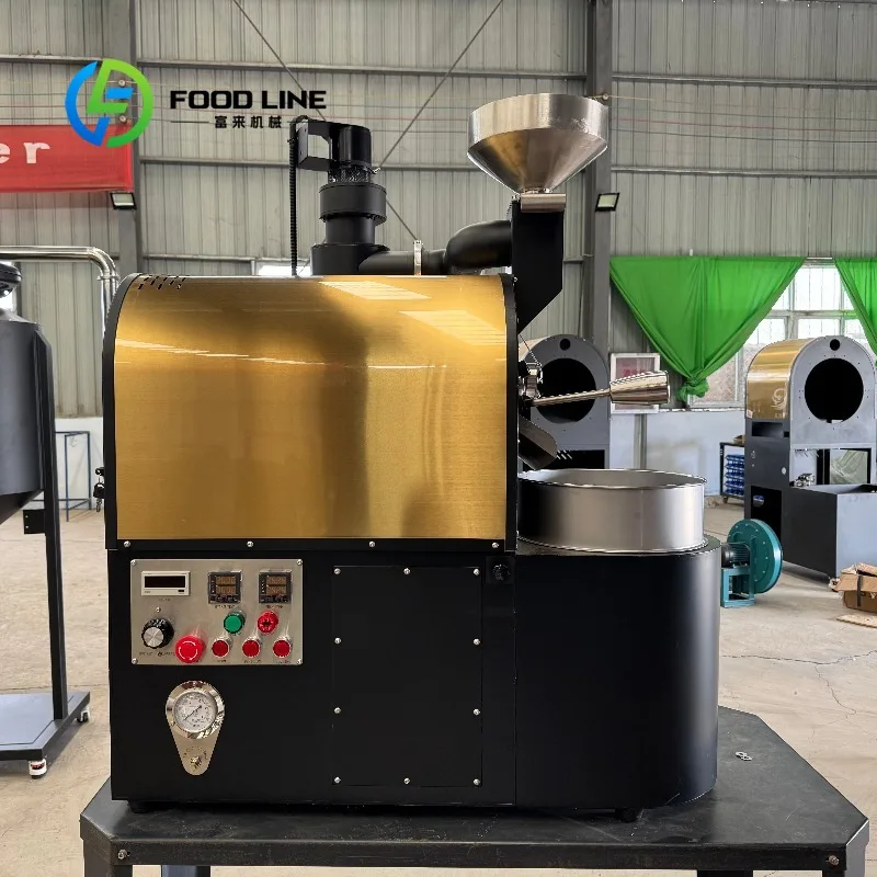 Customize Coffee Roaster Digital Temperature Control  Built-in Cooling Tray Smoke Vent Commercial Coffee Bean Roasting Machine