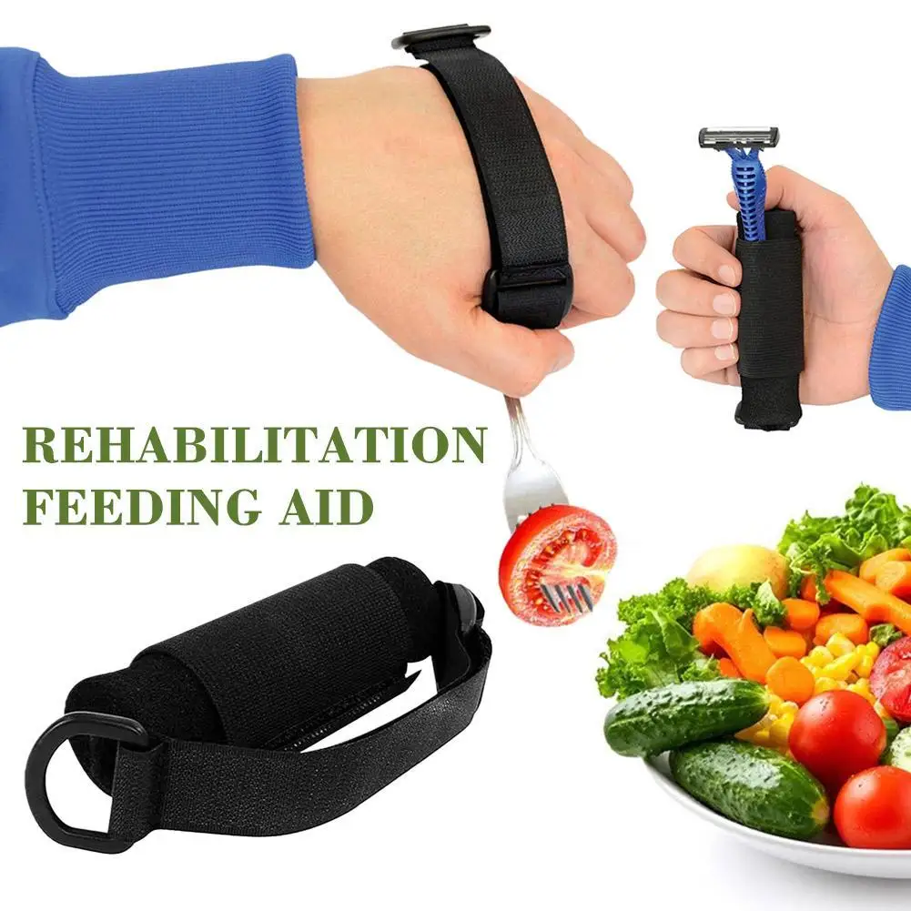 

Допомогательная посуда, держатель для манжет, ремень, эластичная помощь в еде, манжеты, ложки, вилки, фиксирующий нож, нейлоновая лента для пациентов, пожилых людей с ограниченными возможностями