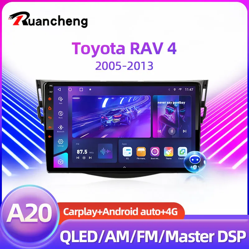 Android 12 8 Core Car Radio For Toyota RAV4 Rav 4 2005-2013 Multimedia Video Player Head unit Navigaion GPS 2 din 4G