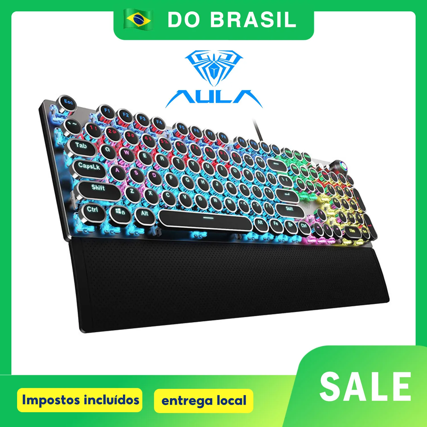 aula-mechanical-keyboard-retro-punk-round-keycaps-gaming-keyboard-for-pc-laptop-104-keys-wired-rgb-backlit-keyboard