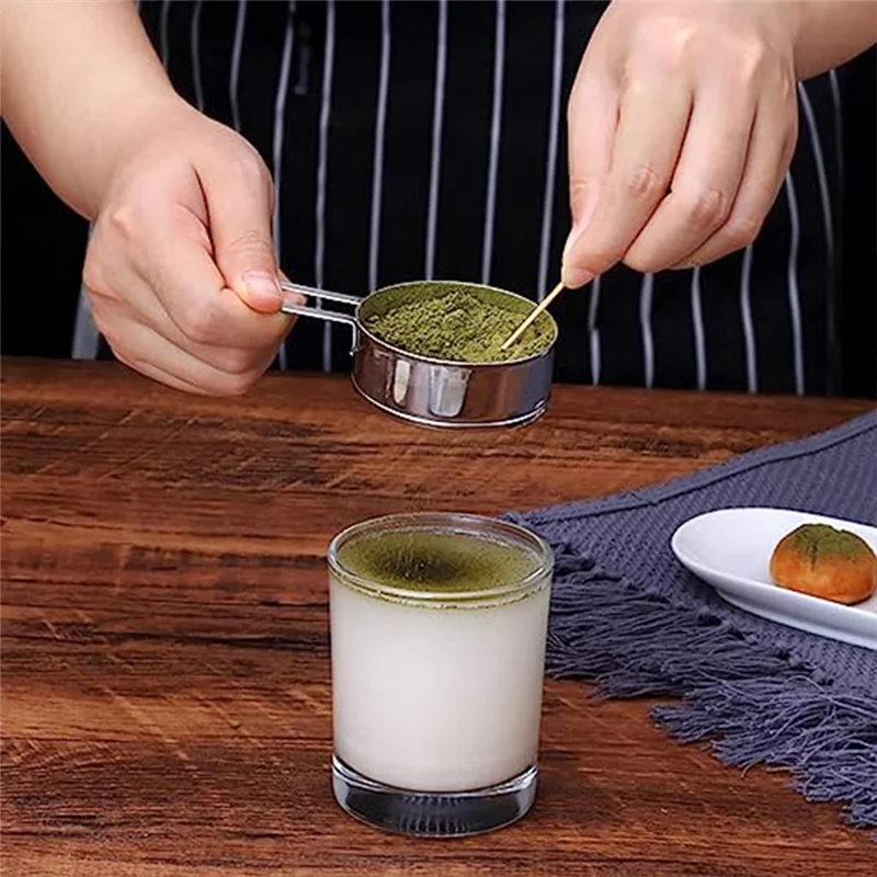 AA80-2 قطعة منخل دقيق من الفولاذ المقاوم للصدأ منخل شبكي للمطبخ المنزلي لمسحوق دقيق السكر والتوابل