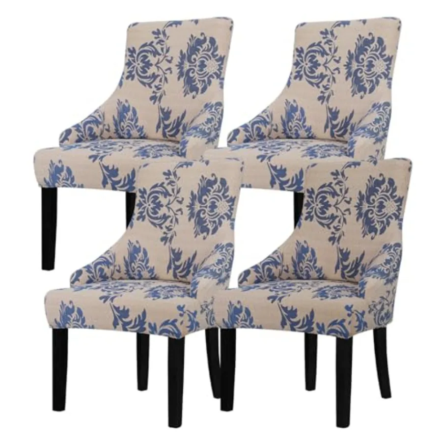

Чехлы для кресел Wingback с узором - Эластичные чехлы для обеденных стульев Wingback, чехлы для боковых стульев Wingback, чехлы для кресел Wingback без подлокотников