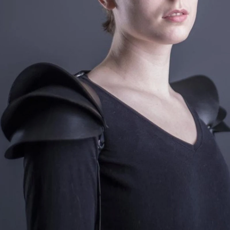 Costume de Cosplay Viking Kokor en Cuir Noir pour Homme et Femme, Armure Médiévale Initiée, Accessoire de la Renaissance, Costumes d'Halloween