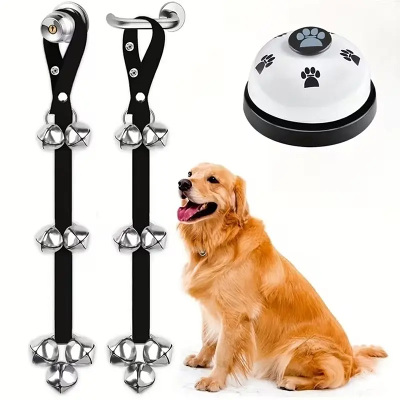 

ABGH-Dog Doorbell Training Adjustable Pet Training Bell Easy Installation Rope Design Dog Potty Training Bell Gift