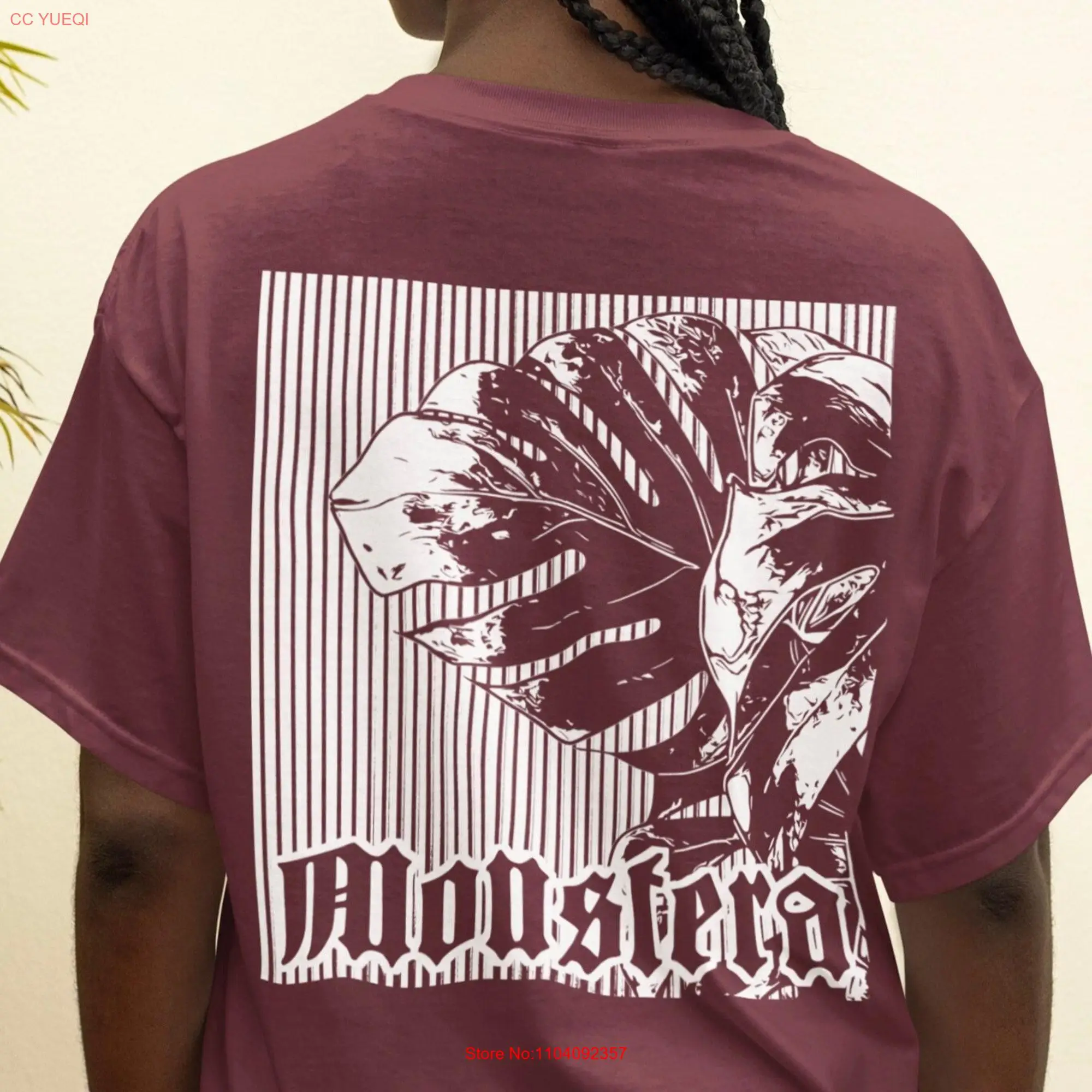 

Monstera, ботаническая футболка, готическое растение, панк, Мерч, садоводство, для мамы, темное зеленое, любимый s, длинные или Короткие рукава