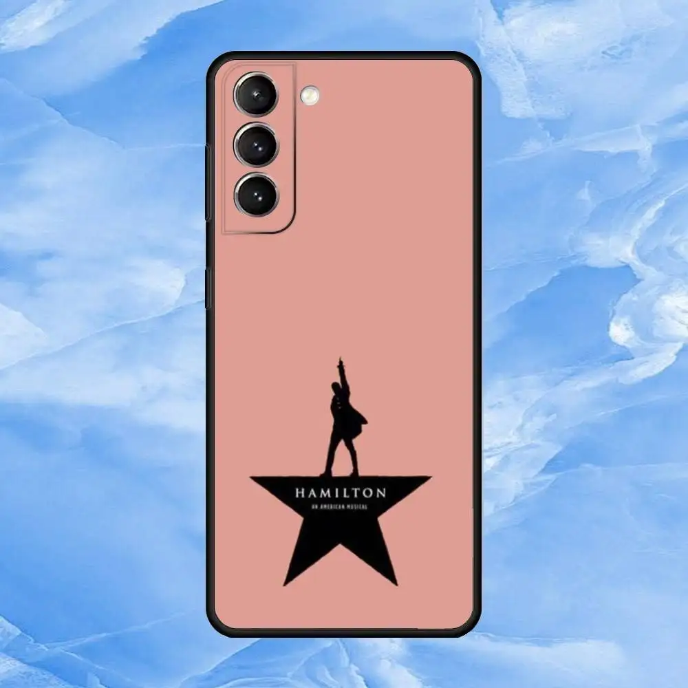 حافظة هاتف هاميلتون M-Musical L-Lyrics لهاتف سامسونج S25,24,23,22,30,21,10,9,Ultra,Plus,Lite,FE,4,5G حافظة سوداء ناعمة #3