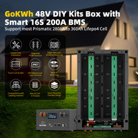 EU Stock Gokwh 48V Lifepo4 Battery kits Box Support 280AH to 360AH with Smart 16S 200A BMS Lifepo4 Cell For Home Energy Storage