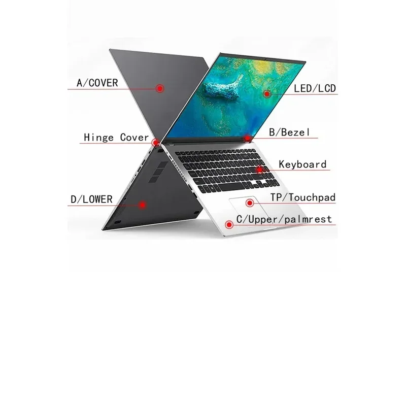 Baru Perak/Abu-abu untuk Samsung Galaxy Book2 NT750XEE NT750XED NT750XEV Penutup Belakang LCD Laptop/Penutup Keyboard Palmrest/Casing Bawah