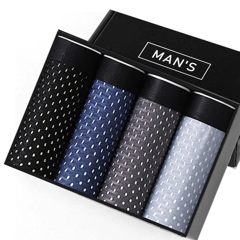 

4Pcs/lot Cool Mesh Boxer Men Underwear for Man Shorts