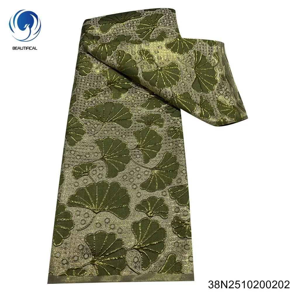 

2025 New Beautiful, Elegant, Retro French Jacquard Lace, Exquisite Leaf Totem, Comfortable Party and Banquet Dress 38N25102002