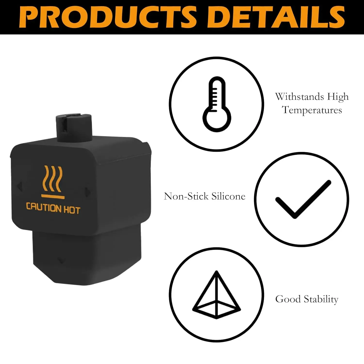 Immagine 4: 10 Pezzi Calze in Silicone H2D Hotend per Blocco Riscaldante Stampante 3D Bambu Lab H2D, Copertura in Silicone per Ugello, Guaina Protettiva per Testina di Stampa