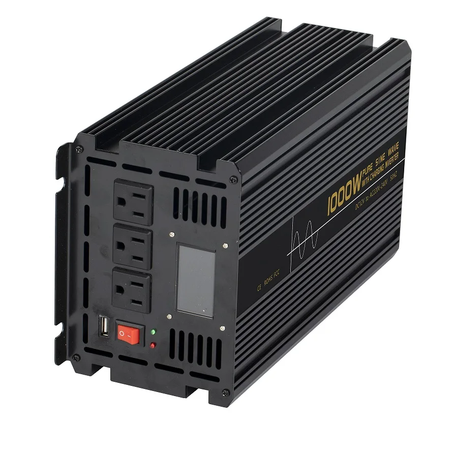 

12v 120v 1000w pure sine wave inverter with battery charger